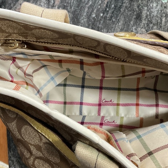 Coach Brown and Cream Tote Bag Set - Picture 11 of 12